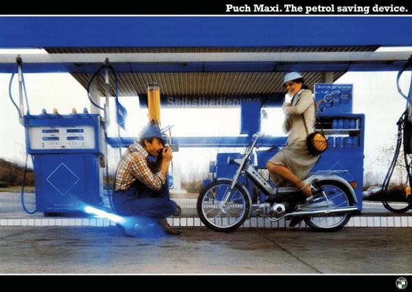 Puch Maxi "The petrol saving device" Poster
