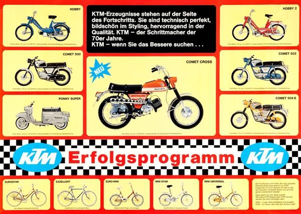 KTM Motorfahrzeugbau Erfolgsprogramm Poster