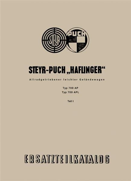 Puch Haflinger AP und APL, Ersatzteilkatalog Teil 1