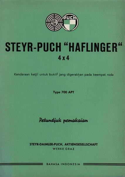 Puch Haflinger 4 x 4, Betriebsanleitung - Indonesien