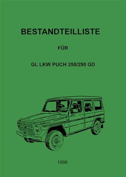 Puch G 250GD und 290GD Ersatzteilkatalog