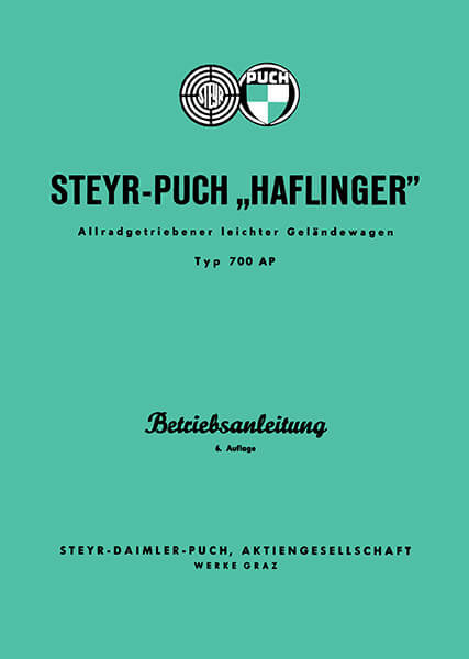 Puch Haflinger 700 AP Betriebsanleitung
