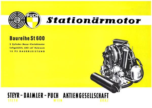 Puch ST 600 Stationärmotor Prospekt