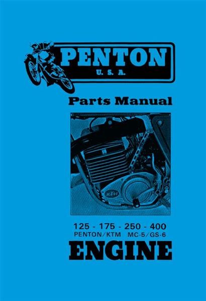 KTM Motorfahrzeugbau Penton 125,175,250, 400, MC-5, GS-6, Parts Manual