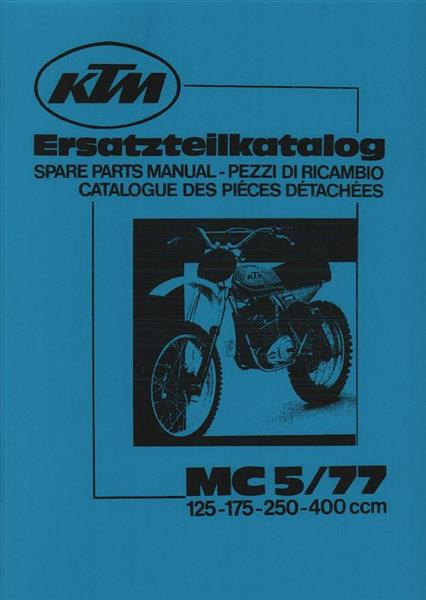 KTM Motorfahrzeugbau 125, 175, 250, 400 Ersatzteilkatalog