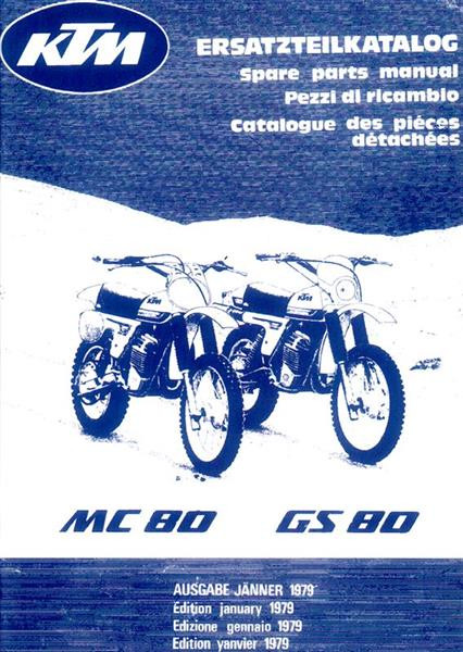 KTM Motorfahrzeugbau MC 80, GS 80 Ersatzteilkatalog