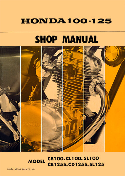 Honda CB100 CB125S CL100 SL100 CB125S CD125S SL125 Shop Manual
