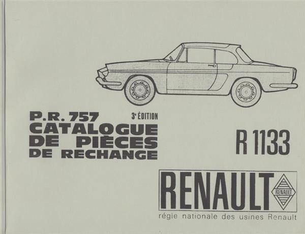 Renault R 1133 (Floride) Coupe und Cabrio Ersatzteilkatalog