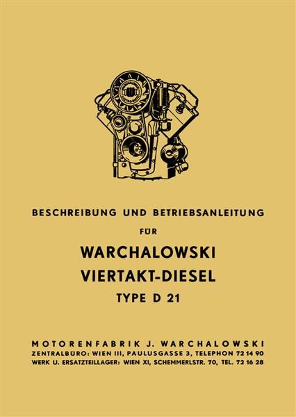 Warchalowski D21 Betriebsanleitung und Ersatzteilkatalog