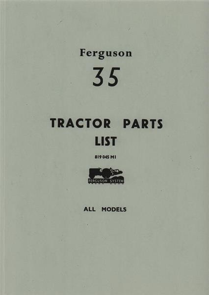 Massey-Ferguson Typ FE-35, Ersatzteilkatalog