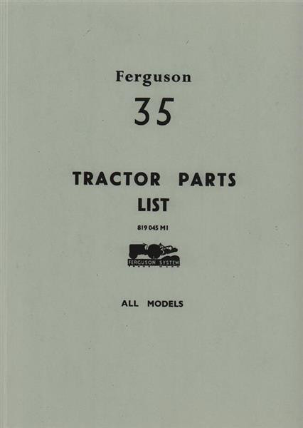 Massey-Ferguson Typ FE-35 Parts List