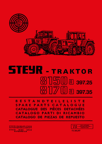 Steyr 8150a und 8170a Traktor Ersatzteilkatalog