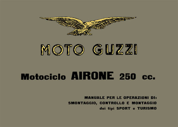 Moto Guzzi Airone 250 Sport und Tourismo Reparaturanleitung