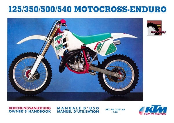 KTM Motorfahrzeugbau 125, 350, 500, 540 Betriebs- und Reparaturanleitung
