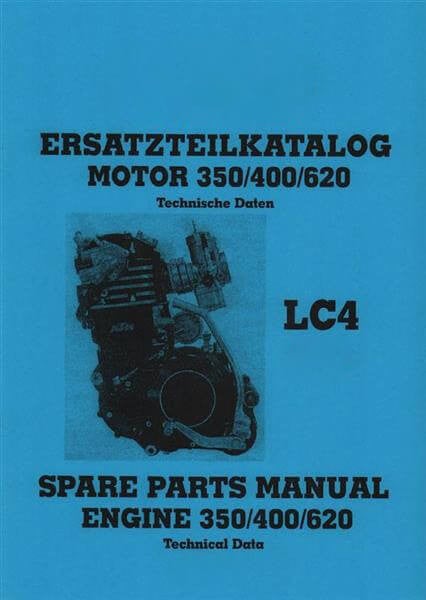 KTM Motorfahrzeugbau 350, 400, 620 LC4 `94, nur Motor, Ersatzteilkatalog