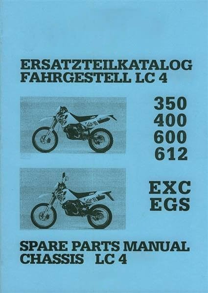 KTM Motorfahrzeugbau LC4, 350, 400, 600, 612, EXC, EGS, Ersatzteilkatalog Fahrgestell