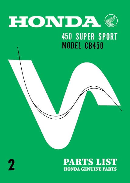 Honda CB450, CB450 Super Sport Parts List
