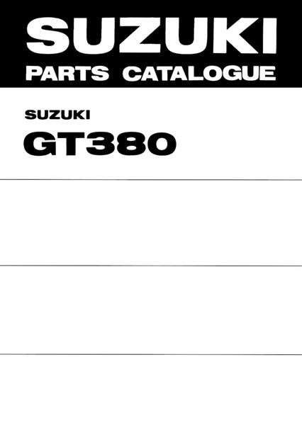 Suzuki GT 380 J, K, L, Ersatzteilkatalog