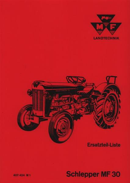 Massey-Ferguson MF 30, Ersatzteilkatalog