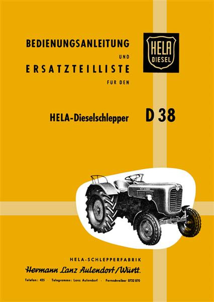 Hela (Hermann Lanz) D38 Betriebsanleitung