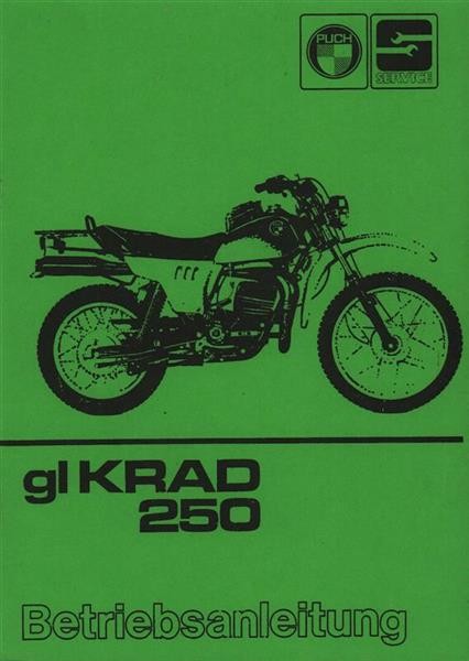Puch gI Krad 250 mit Rotax-Motor, Österr. Bundesheer, Betriebsanleitung