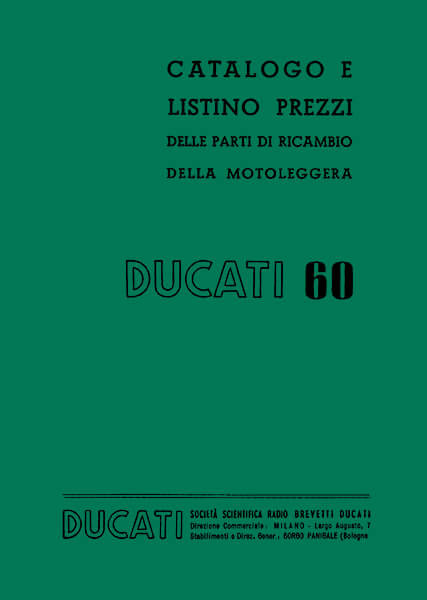 Ducati 60, Parti di ricambio