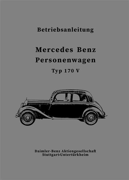 Mercedes Benz 170 V Betriebsanleitung