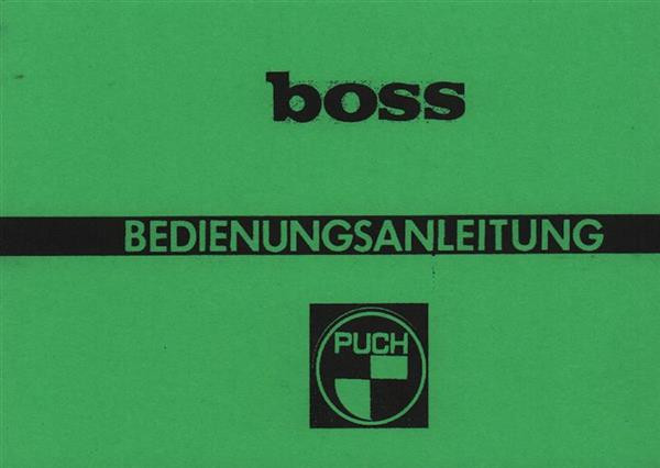 Puch Boss Betriebsanleitung