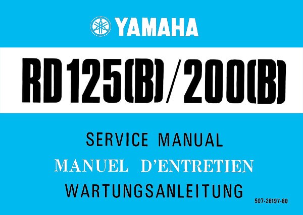 Yamaha RD125 (B) und RD200 (B) Reparaturanleitung