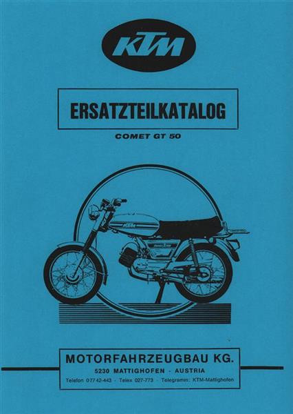 KTM Motorfahrzeugbau Comet GT 50 mit Puch Motor Ersatzteilkatalog