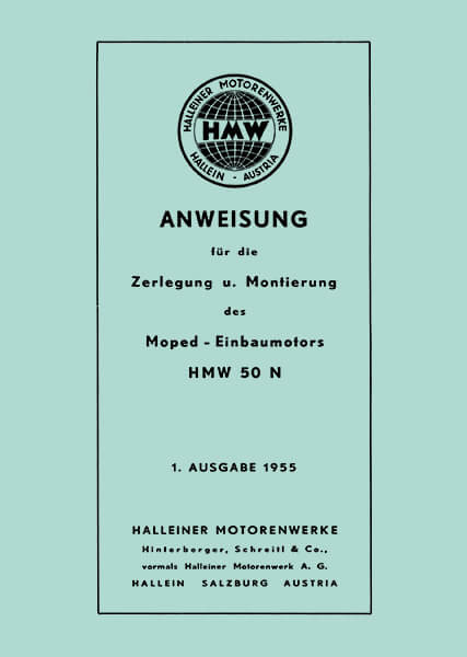 HMW 50 N Einbaumotor Reparaturanleitung