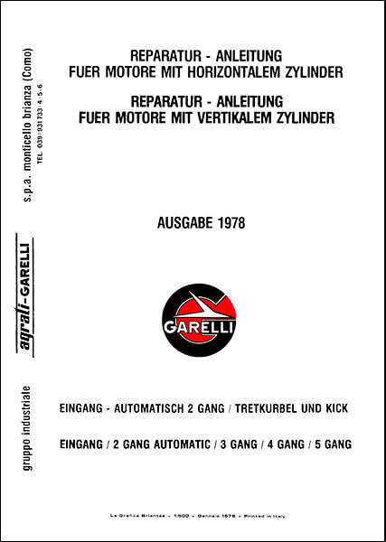 Garelli Vertikale und Horizintale Motor Reparaturanleitung