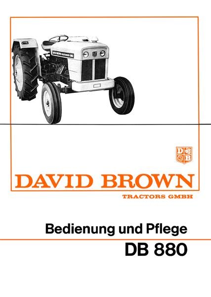David Brown DB 880 Betriebsanleitung