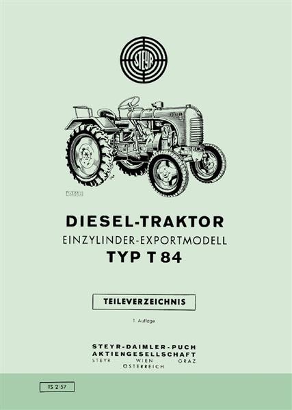 Steyr 84 Traktor Ersatzteilkatalog