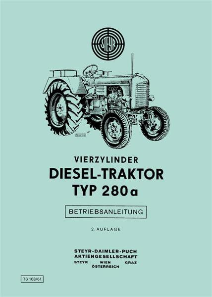 Steyr 280a Traktor Betriebsanleitung