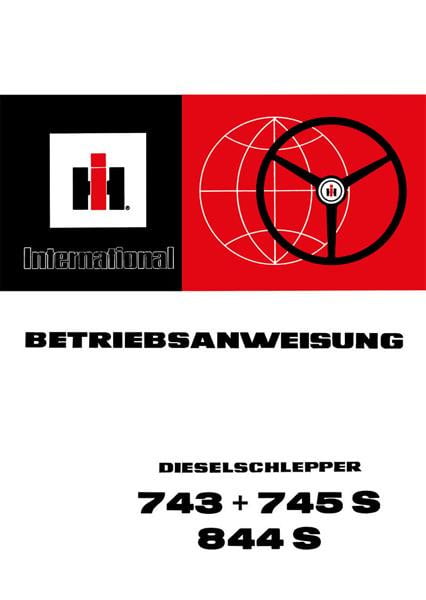 IHC 743, 745 S, 844 S Betriebsanweisung