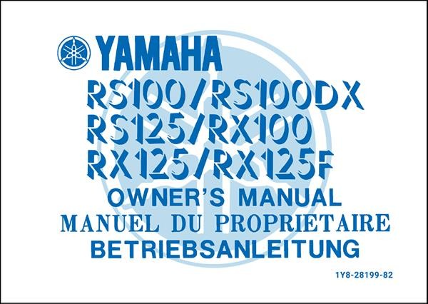 Yamaha RS100 RS100DX RS125 RX100 RX125 RX125F Betriebsanleitung
