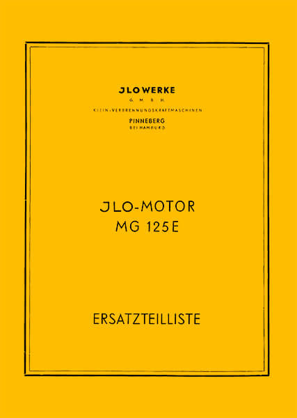 ILO Motor MG 125 E Ersatzteilliste