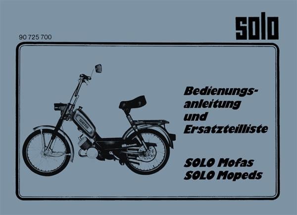 Solo 712 und 713 Bedienungsanleitung und Ersatzteilkatalog