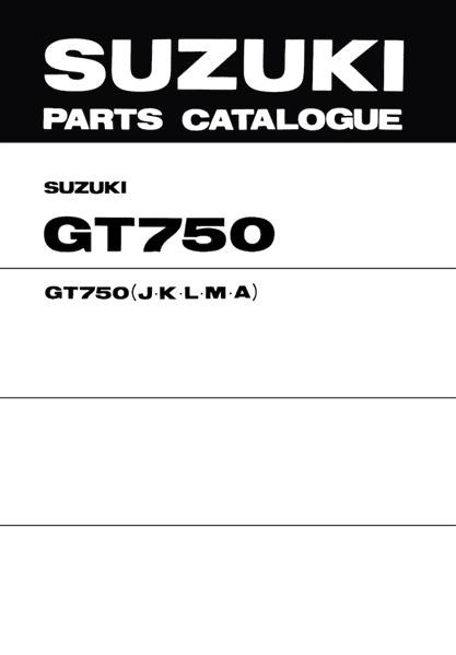 Suzuki GT750 Parts Catalogue