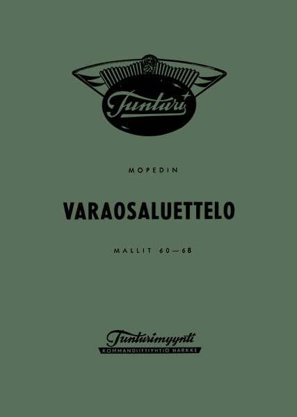 Tunturi 2-Gang Modell mit Puch Motor, Ersatzteilkatalog