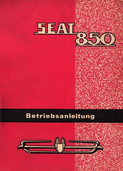 Seat 850, Betriebsanleitung