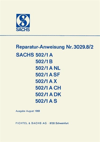Sachs 502/1 A & 502/1 B Reparaturanleitung