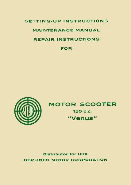 Steyr Scooter Venus 150 cc, operating-manual, maintenance and spare-parts-list
