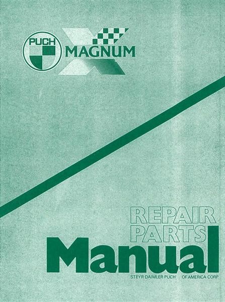 Puch Moped Magnum X Minicross, Repair Parts Manual