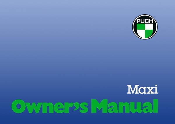 Puch Moped Maxi Owners Manual