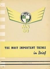 Puch Moped MS 50 Owner´s Manual