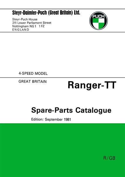 Puch Moped Ranger TT Spare-Parts-Catalog