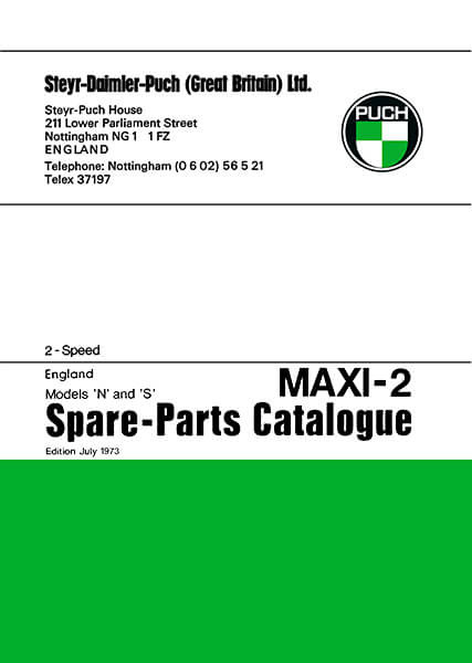 Puch Moped Maxi-2, Spare-Parts-Catalogue