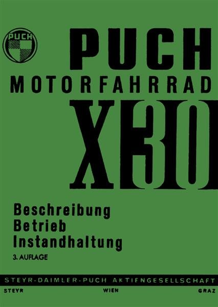Puch X30 Ausführung für die Schweiz, Betriebsanleitung